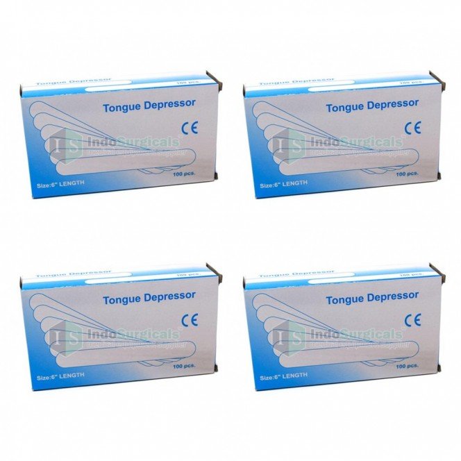 Non-Sterile Tongue Depressor, Wooden (Pack of 400 Pcs.)